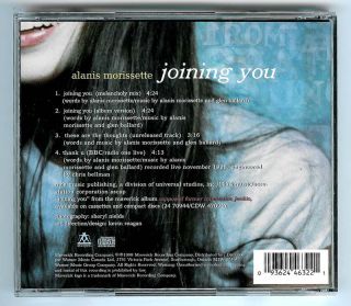 Alanis Morissette Joining You 1998 RARE Canadian 4 Tracks Maxi CD 