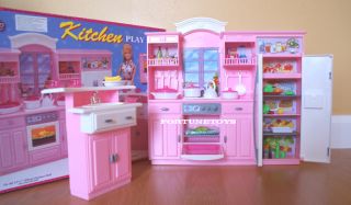 Gloria Doll Furniture Full Kitchen w Refrigerator Playset
