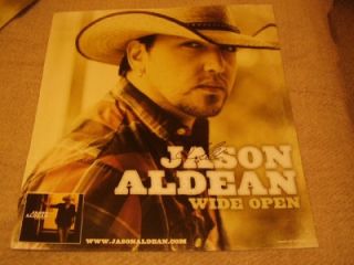 Jason Aldean Autographed 22 x 22 Handsome Color Wide Open Poster 