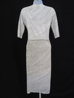 Christine Albers White Long Tshirt Maxi Dress Set Sz S