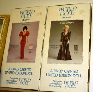 1985 DYNASTY ALEXIS & KRYSTLE 19 WORLD DOLLS Complete w/ BOXES  Mint 