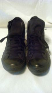 Converse All Black High Tops Chuck Taylor Men 10 5 Womens 12 5 Shoes 