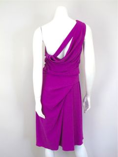 Alberta FERRETTI at Socialite Auctions Pink One Shoulder Draped Dress 