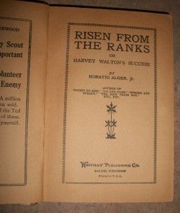 Vintage Book Risen from The Ranks Horatio Alger Jr HB