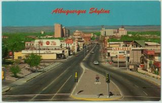 061410 Central Ave Vintage Albuquerque Postcard Coke Sign