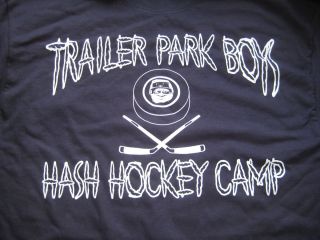 TRAILER PARK BOYS Hash Hockey Camp Shirt Champion LARGE Bubbles on 