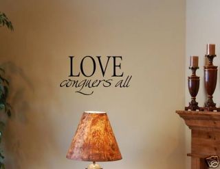 Love Conquers All Home Decor Quote Sayings Wall Letters