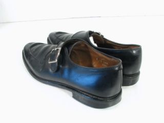 Allen Edmonds Mens Black Leather Thayer Monk Strap Loafers Dress 