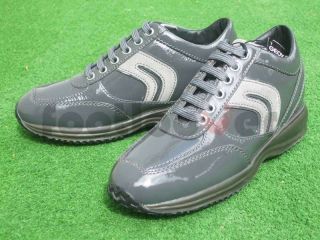 Scarpe Geox Happy D8356R C9002 Sneakers Donna Grey Vernice