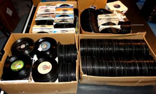 Bulk Lot of 200 45 RPM Records 60s 70s 80s for Art Crafts Decorations 