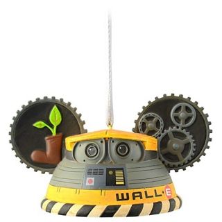 Disney Parks WALL E and EVE Mickey Ear Hat Ornament Limited Edition 