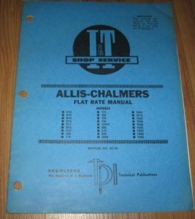 Allis Chalmers D10 D12 D14 D15 D17 D19 D21 160 170 7080 Flat Rate 