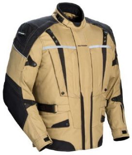 Mens TourMaster Transition 2 All Weather Motorcycle Jacket Brown Large 