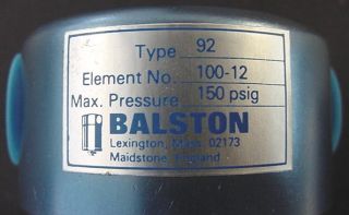 Balston Compressed Air and Gas Filter Type 92 Clear New