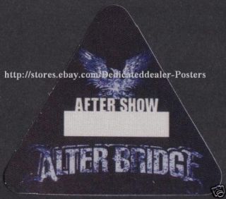 Alter Bridge Backstage Pass Tour Satin Cloth After Show