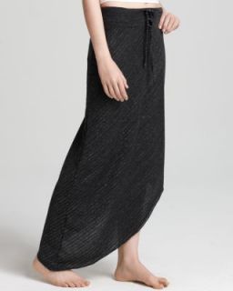 Alternative Apparel New Black Metallic Drawstring Asymmetrical Skirt M 
