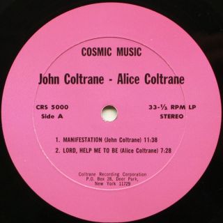 John Coltrane Cosmic Music Private Press LP Alice Coltrane Near Mint 