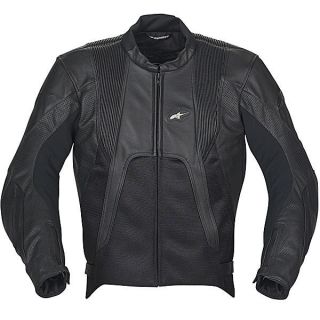alpinestars alloy leather jacket black modern aggressive urban styling 