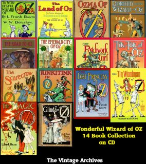 The Wizard of Oz Vintage Book Collection  All 14 Rare Books on CD