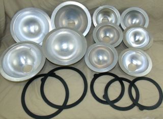   Sphere Metal Candle Molds w Rubber Seals 12 18 Saturn Mold
