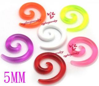 1pc UV Acrylic Tribal Spiral Taper Ear Stretching Expander