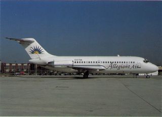 Postcard Allegiant Air McDonnell Douglas DC 9 21 N127NK Atlanta