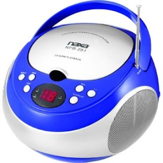   CD CD R RW Playback Player with Am FM Stereo Radio Blue