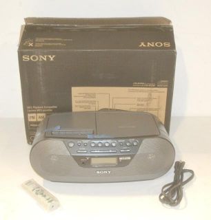 Sony AM/FM Radio Cassette Player CD R/RW with MP3 Playback CFD S07