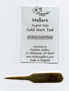 Mellor English Style Laying Tool for Needlepoint 22 Karat Gold Plated 