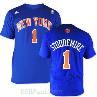 Amare Stoudemire New York Knicks Adidas Player Blue Jersey T Shirt Sz 