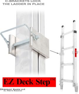 New Portable Aluminum Ladder Drop Step Deck Trailers Ladder 16 48 