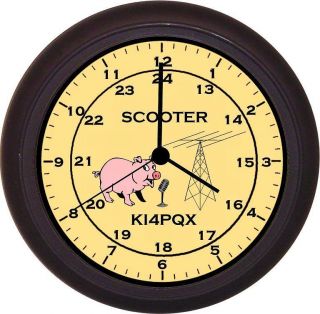 Clock for Ham Amateur Radio Operator 24 HR Clock Face
