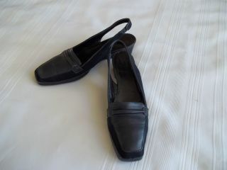 Ladies Designer Shoes Amalfi by Rangoni Sz 8 1 2 Black Leather Suede 