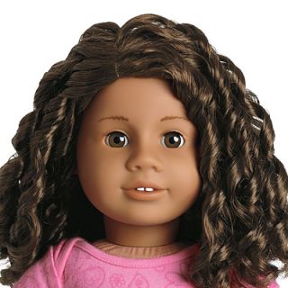 NEW American Girl MYAG 18 Doll GT26 Curly Brown Hair & Eyes Earrings 