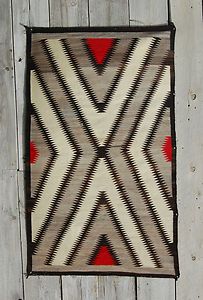c1930s NAVAJO RUG Native American Indian blanket Navaho Textile 