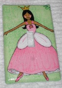 Fairy Princess African American Lightswitch Switchplate