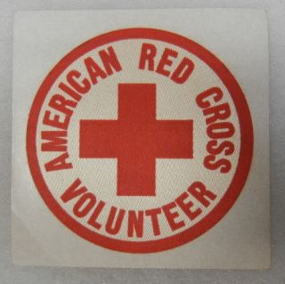 red cross volunteer press on patch original vintage american red cross 
