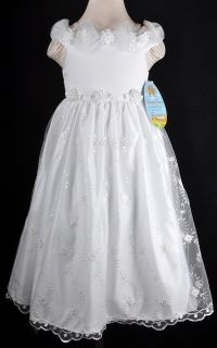 New Girls Sizes 7 8 10 White American Princess Special Occasion 