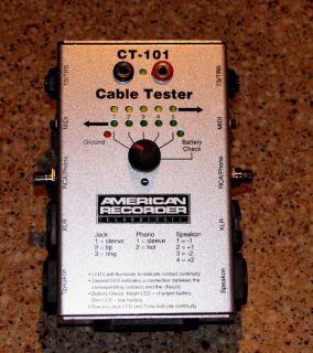 American Recorder Ct 101 Multi Audio Cable Tester New