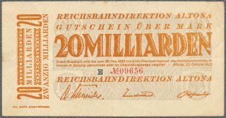 Germany   Railway Altona /Hamburg   20 Milliarden Mark 1923 PS1121