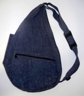 Ameribag MEDIUM Healthy Back Sling Bag Distressed Nylon Mottled Navy 