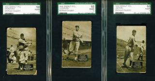 THREE 1933 ZEENUT Pacific Coast League cards all SGC 10s