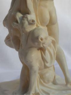 VTG Santini Italy Sculpture Pluto & Proserpina Marbled Resin Hades 