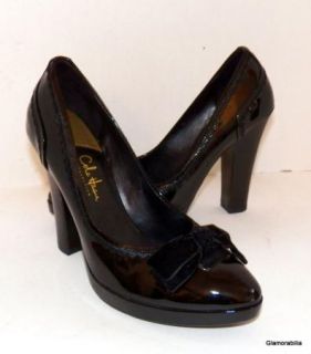 Sold out! COLE HAAN Nike Air ANABEL Patent Platform Pumps, Velvet Bows 