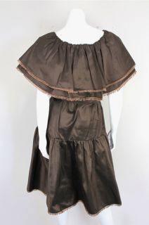 Lee Anderson Couture Brown Dress Tiered w/ Belt at Socialite Auctions 