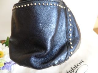 Brighton Pretty Tough Andie Soft Leather Sapphire Blue Studded Handbag 
