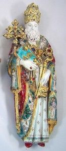 Antique Prof E Pattarino Sculpture St Saint Peter w Keys Royalty 