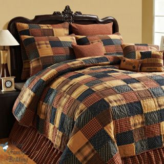 American Brown Twin Queen Cal King Size Patchwork Quilt Collection 