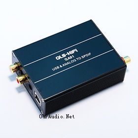 QA01 USB to SPDIF Digital Sound Card Analog to SPDIF Coaxial Optical 