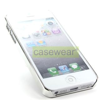 Black Glitter Bling Chrome Slim Hard Case Cover for Apple iPhone 5 